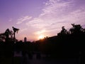 sunset landscape of Ming Xiaoling Mausoleum,Nanjing city