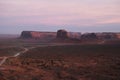 Sunset landscape of Monument Valley Royalty Free Stock Photo