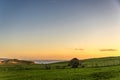 Rural sunset landscape over Ness coutryside, isle of lewis, Scotland