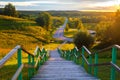 Sunset, landscape panorama.