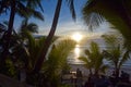 Sunset landscape Rarotonga Cook Islands