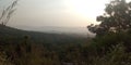 Sunset landscape trees cloud mountain