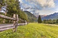 Sunset landscape in Triglav National Park