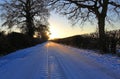 Sunset Lane in Snow 004