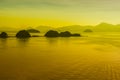 Sunset in the langkawi archipelago malaysia Royalty Free Stock Photo