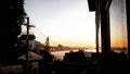 Sunset of the leblon and ipanema from the vidigal Rio de janeiro Brazil