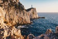 Sunset in Lefkada at the Cape Lefkatas Lighthouse