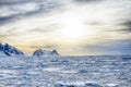 Sunset at Lemaire Channel, Antarctica Royalty Free Stock Photo