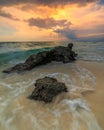 Sunset at Lemo-lemo Beach Tanjung Bira South Sulawesi Royalty Free Stock Photo