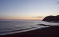 Sunset in Levanto, Liguria, Italy by the Mediterranean.