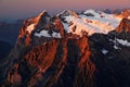 Sunset light in Berner Oberland Royalty Free Stock Photo