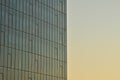 Office building glass wall, sunset Royalty Free Stock Photo
