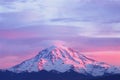Sunset light on Mount Rainier Royalty Free Stock Photo