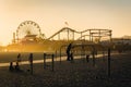 Sunset light on Muscle Beach and the Santa Monica Pier