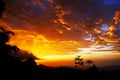 Sunset light over Minca village Royalty Free Stock Photo