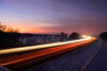 Sunset Light Trails Royalty Free Stock Photo