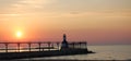 Sunset Lighthouse Royalty Free Stock Photo