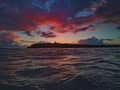 Sunset at the lighthouse of Playa Sucia, Cabo Rojo, Puerto Rico Royalty Free Stock Photo