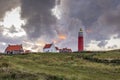 Sunset Lighthouse Texel Netherlands Royalty Free Stock Photo