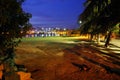 Sunset lights over Marina of Santa Marta Resort, Maddalena County, Colombia.