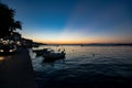 Sunset in Limenas town on Greek island Thassos