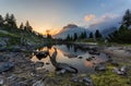 Sunset at Limides Lake, Italian Dolomites