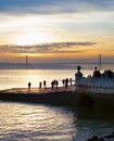 Sunset in Lisbon, Portugal Royalty Free Stock Photo