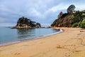 Sunset in Little Kaiteriteri Beach, New Zealand Royalty Free Stock Photo