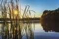 Sunset at Little Seneca Lake Royalty Free Stock Photo