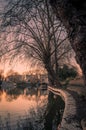 Sunset of Little Venice in Regent's Canal, London Royalty Free Stock Photo