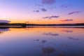 Sunset at Loch of Skene in Aberdeenshire Scotland Royalty Free Stock Photo