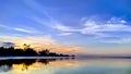 Sunset at Lombang Beach, Sumenep, Madura Royalty Free Stock Photo