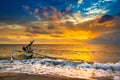 Sunset on the Lombok Indonesia Royalty Free Stock Photo