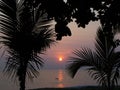 Sunset in Lonely beach Koh Chang Island. Thailand Royalty Free Stock Photo