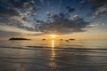 Sunset at Lonely Beach, Koh Chang Thailand Royalty Free Stock Photo