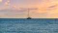 Sunset at Long Point with yacht anchored for the night, Port Kennedy Royalty Free Stock Photo