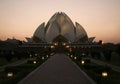 Sunset at lotus temple, delhi Royalty Free Stock Photo