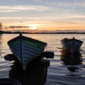 Sunset at lough Owel ,lake nea Mullingar town