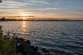 Sunset at lough Owel ,lake nea Mullingar town