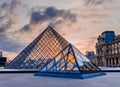 The Sunset of The Louvre Museum