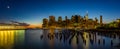 Sunset at Lower Manhattan Skyline Pano, New York United States