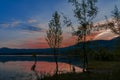 Sunset at the Lozoya reservoir