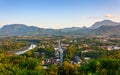 Sunset in Luang prabang. Royalty Free Stock Photo