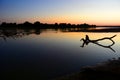 Sunset on Luangwa river. South Luangwa National Park. Zambia