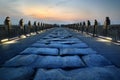 Sunset of lugou bridge Royalty Free Stock Photo