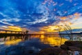 Sunset at Lum Chae dam, Nakhon Ratchasima, Thailand