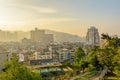 Sunset in Macau, China. View of the Ruins of Saint Paul`s Church