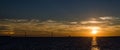 sunset at mackinaw bridge