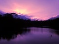 Sunset In Magenta Color Royalty Free Stock Photo