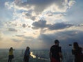 Sunset at Mahanakorn building in Bangkok